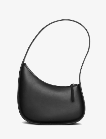 The Row Half Moon black leather bag