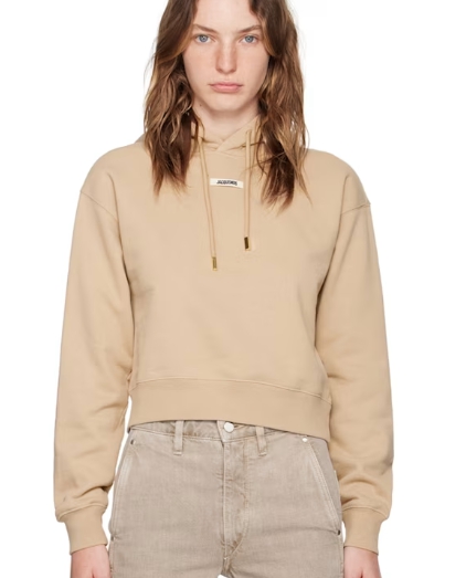 JACQUEMUS Beige La Casa 'Le Hoodie Gros Grain' Hoodie