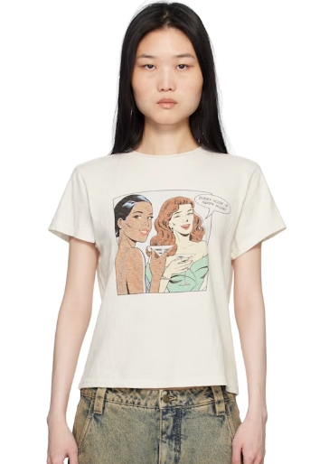 Re/Done Off-White Classic 'Happy Hour' T-shirt