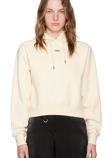 JACQUEMUS Beige Les Classiques 'Le Hoodie Gros Grain' Hoodie