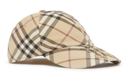 BURBERRY Check baseball cap in a cotton blend