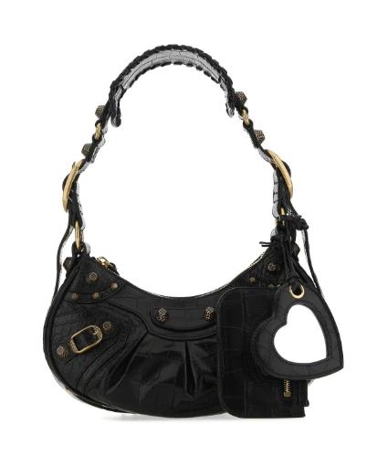Balenciaga Cagole XS embossed gold