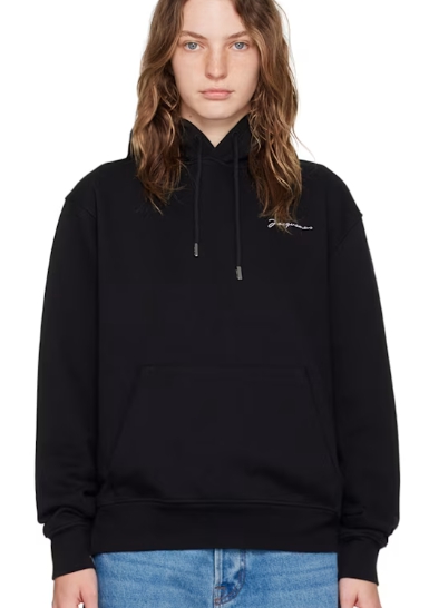 CQUEMUS Black Les Classiques 'Le sweatshirt brodé' Hoodie