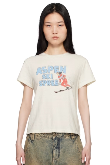 Re/Done Off-White Classic 'Ski Spree' T-shirt