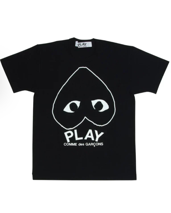 COMME des GARCONS PLAY Upside Down Whtie Outline Tee Unisex
