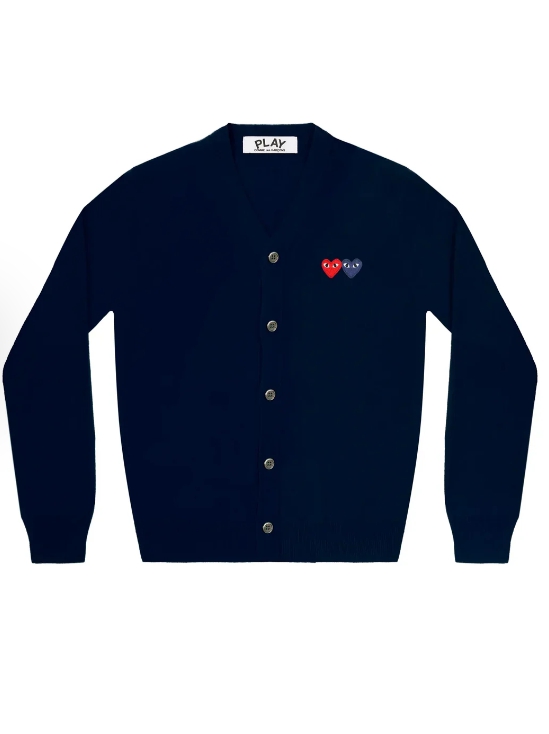 COMME des GARCONS PLAY Double Hearts Cardigan Unisex