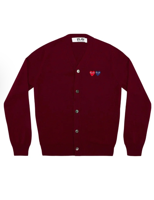 COMME des GARCONS PLAY Double Hearts Cardigan Unisex