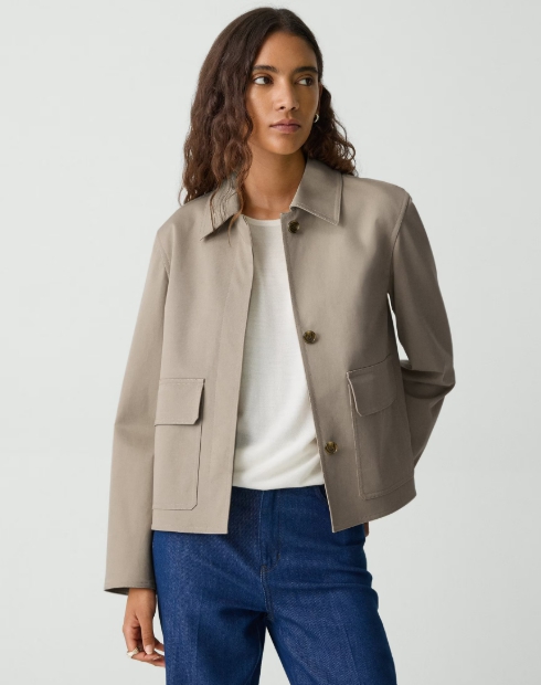 Boxy Jacket in Cotton Gabardine