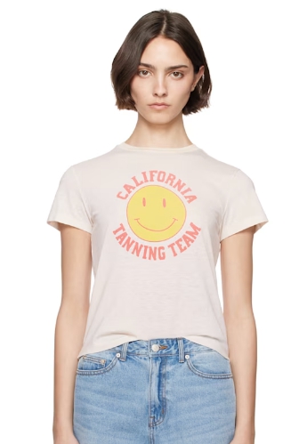 Re/Done Off-White Classic 'Tanning' T-shirt