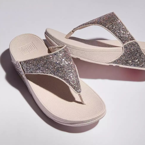 LULU Multi-Tonal Glitter Toe-Post Sandals