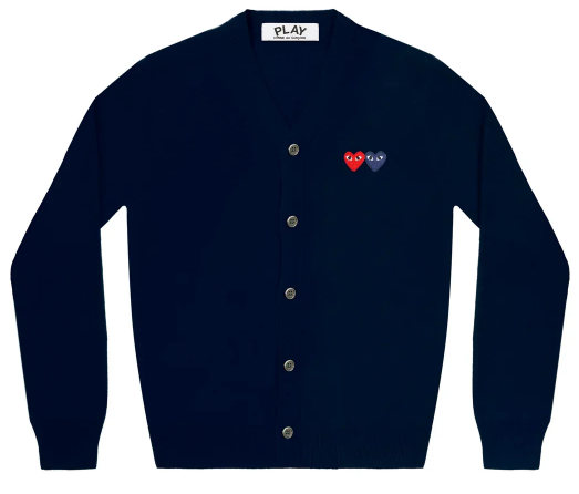 COMME des GARCONS PLAY Double Hearts Cardigan Unisex
