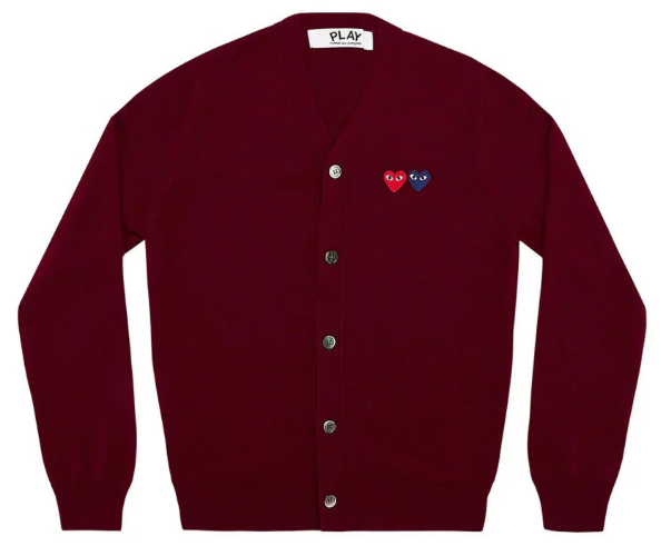 COMME des GARCONS PLAY Double Hearts Cardigan Unisex