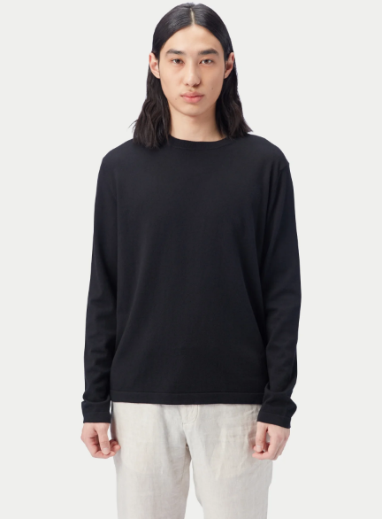Men's Crewneck Cotton Silk Cashmere Blend Sweater