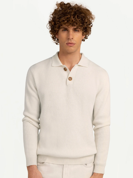 Organic Color Cashmere Lightweight Polo