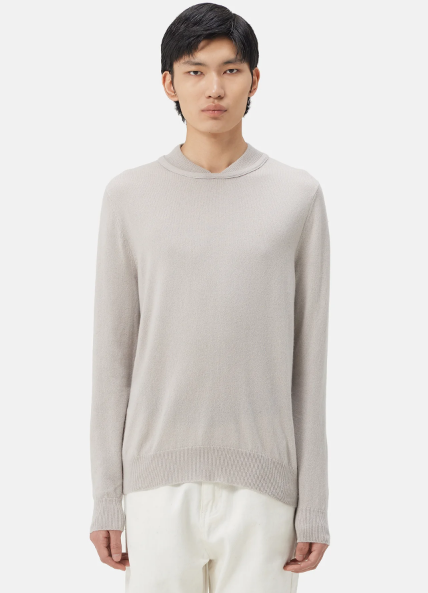 Double-Neckline Cashmere Sweater