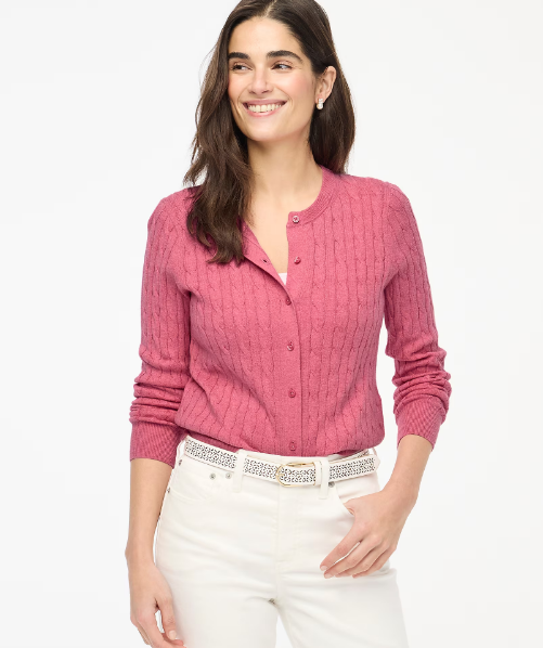 Cotton cable cardigan