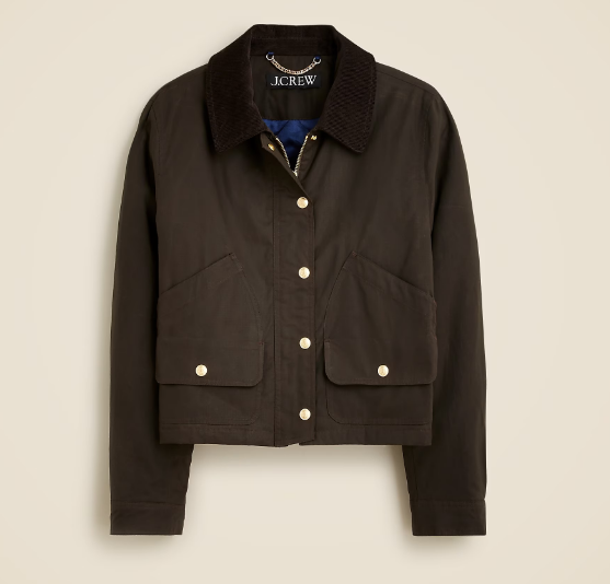 Short Barn Jacket in English ripstop cotton