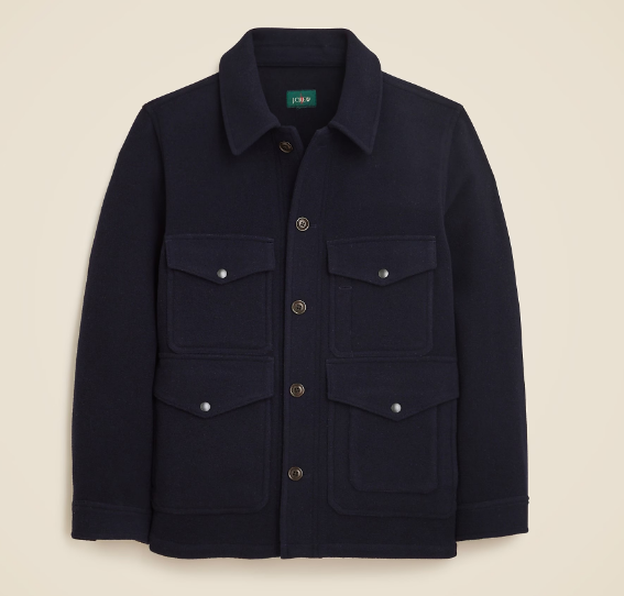 Cruiser jacket in double-faced wool blend