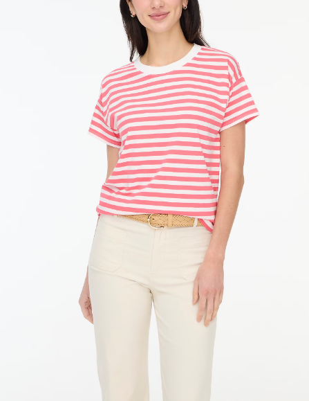 Striped crewneck tee