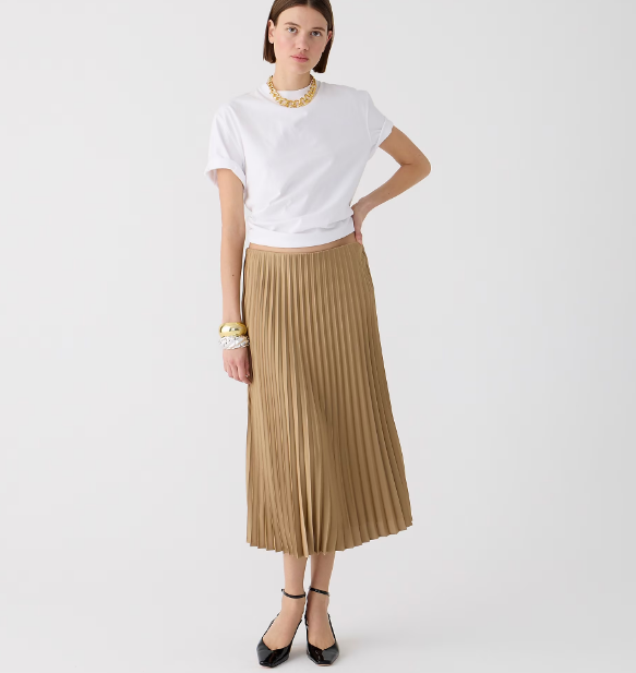 Gwyneth pleated slip skirt