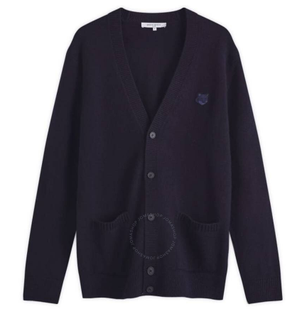 Maison Kitsune Fox Head Patch Lambswool Cardigan