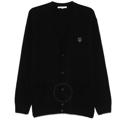 Maison Kitsune Fox Head Patch Lambswool Cardigan