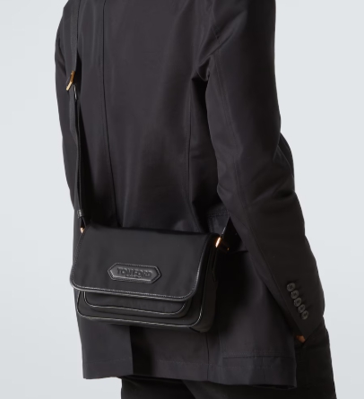 Tom Ford leather trimming messenger bag