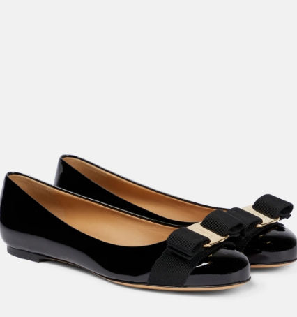 Ferragamo Varina leather ballerina