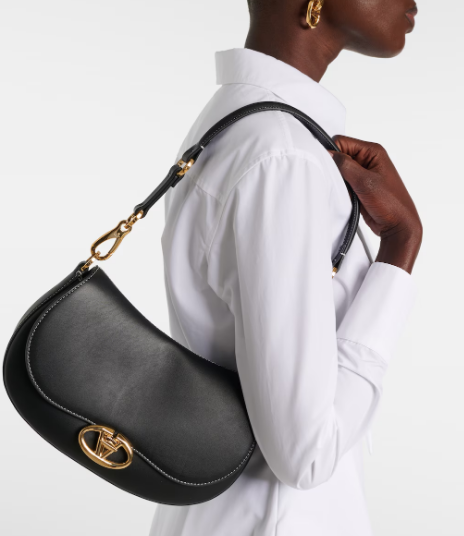 Valentino VLogo Medium leather shoulder bag
