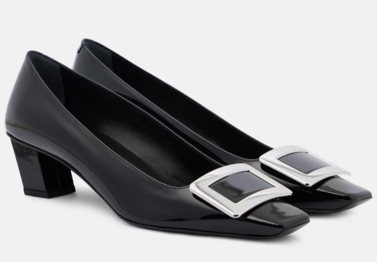 Roger Vivier Belle Vivier 45 페이턴트 레더 펌프스