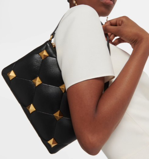 Valentino Roman Stud quilted leather pouch