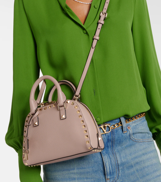 Valentino Rockstud 스몰 레더 토트 백
