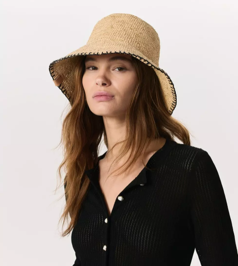 Jade Rollable Raffia Bucket Hat