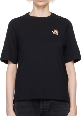 Maison Kitsuné Black Speedy Fox Patch Comfort T-shirt