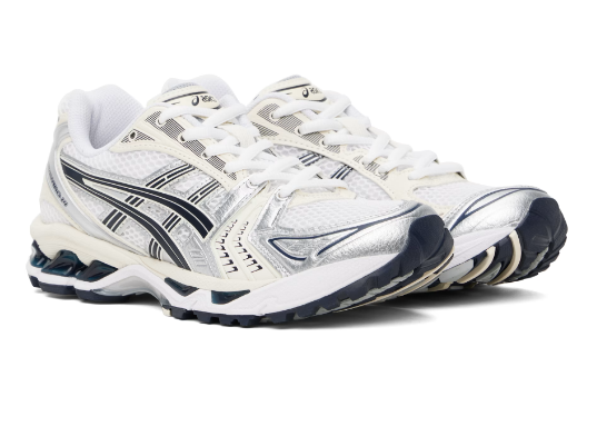 ASICS White & Black GEL-KAYANO 14 Sneakers