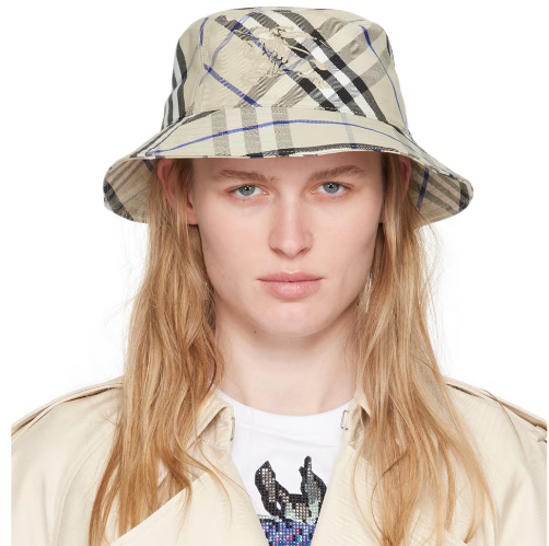 Burberry Beige Check Bucket Hat