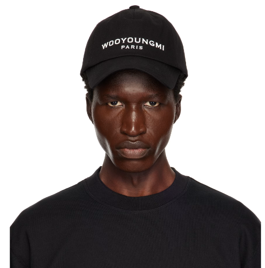 WOOYOUNGMI Black Silicone Logo Ball Cap