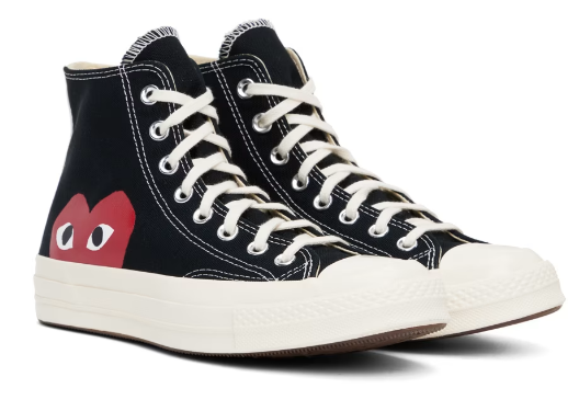 COMME des GARÇONS PLAY Black Converse Edition Chuck 70 High Top Sneakers