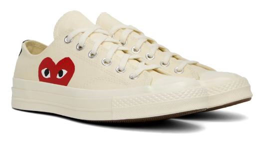 COMME des GARÇONS PLAY Off-White Converse Edition Chuck 70 Low Top Sneakers