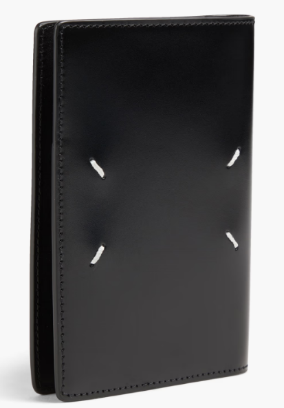 Glossed-leather cardholder