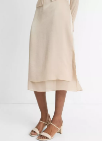 Double Side-Slit Straight Skirt
