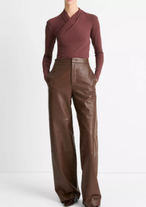 Fixed Wrap Long-Sleeve Top