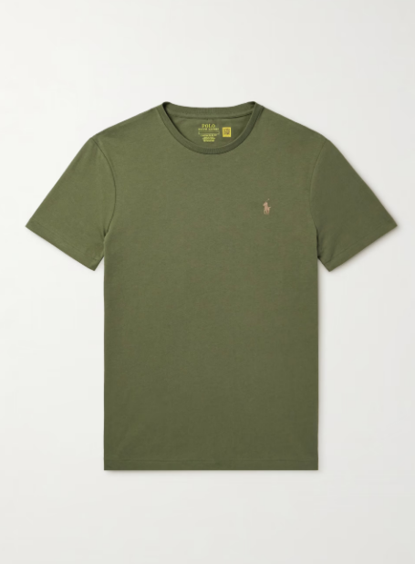 POLO Logo-Embroidered Cotton-Jersey T-Shirt