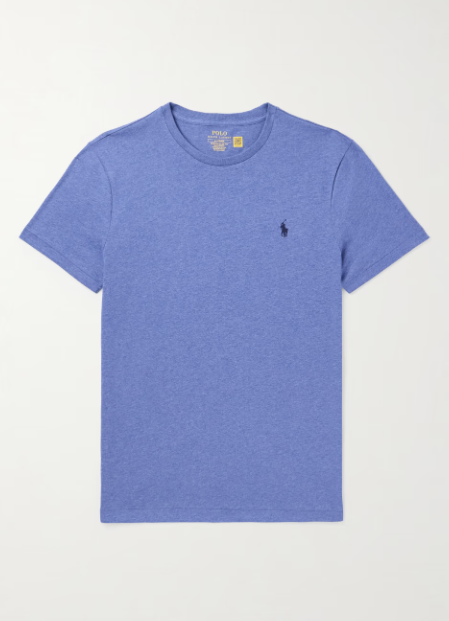 POLO Slim-Fit Logo-Embroidered Cotton-Jersey T-Shirt