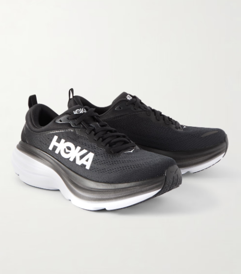 HOKA Bondi 8 Rubber-Trimmed Mesh Running Sneakers