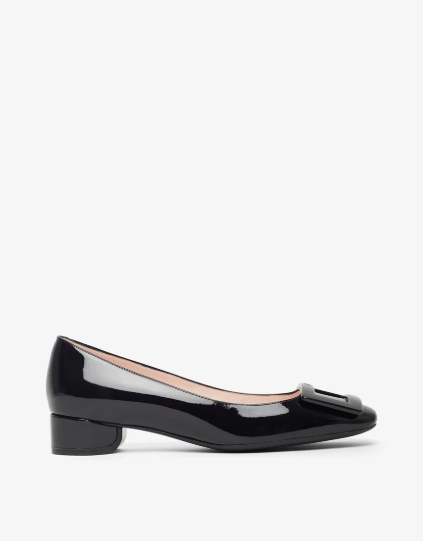 Roger Vivier Roundy 25 black patent pumps