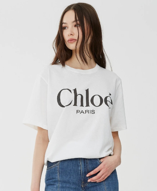 Chloé Oversized logo cotton jersey t-shirt