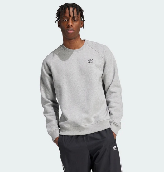 men's trefoil essentials crew sweatshirt