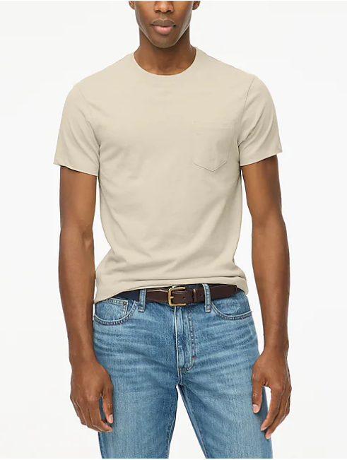 Washed jersey pocket tee
