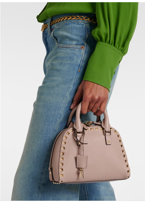 Valentino Garavani Rockstud 스몰 레더 토트 백
